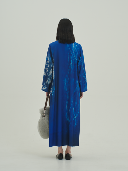 Cyan Trace dress / blue