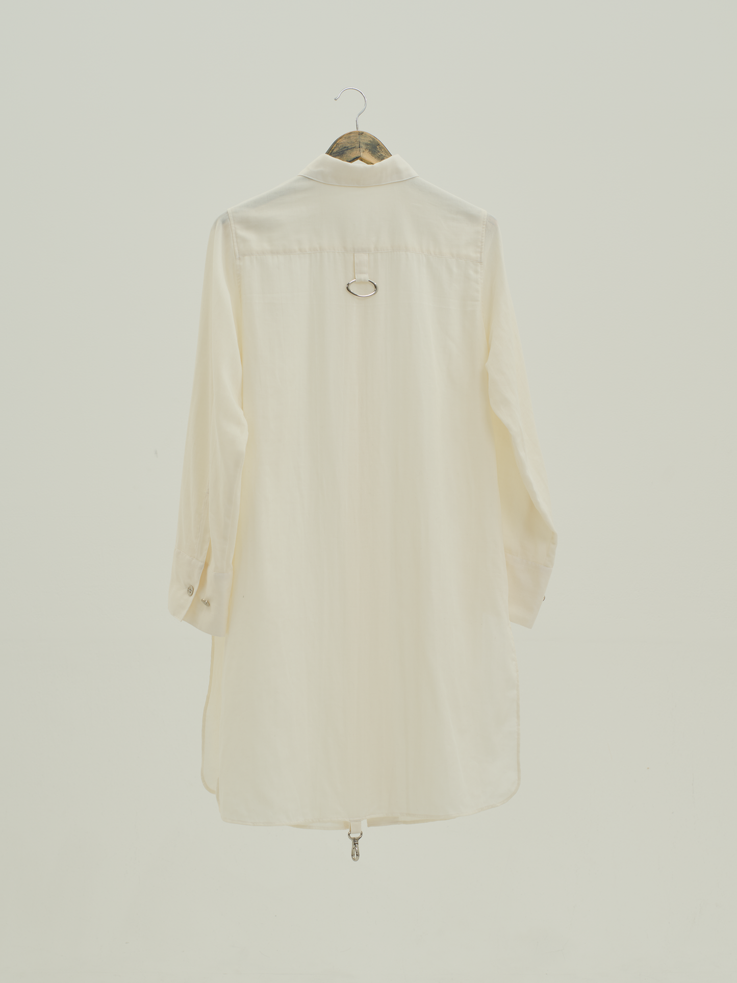 2way Cotton Long Shirt / ecru