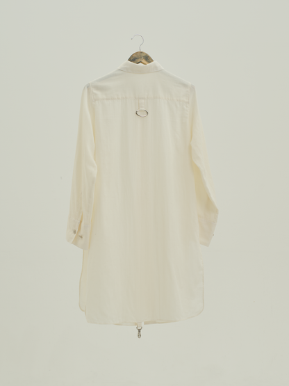 2way Cotton Long Shirt / ecru