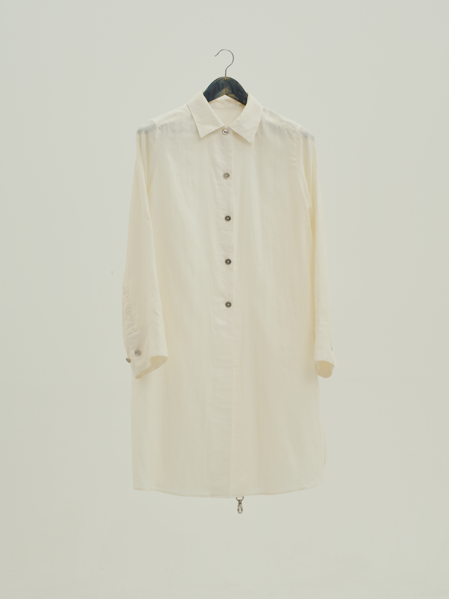 2way Cotton Long Shirt / ecru