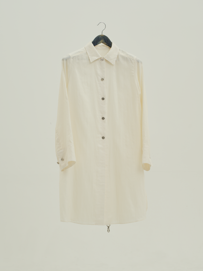 2way Cotton Long Shirt / ecru